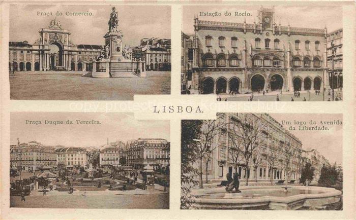 LISBOA Lisbon Lissabon Lisbonne PT Praça-do-Comércio Estação-do-Rossio Praça-Duq