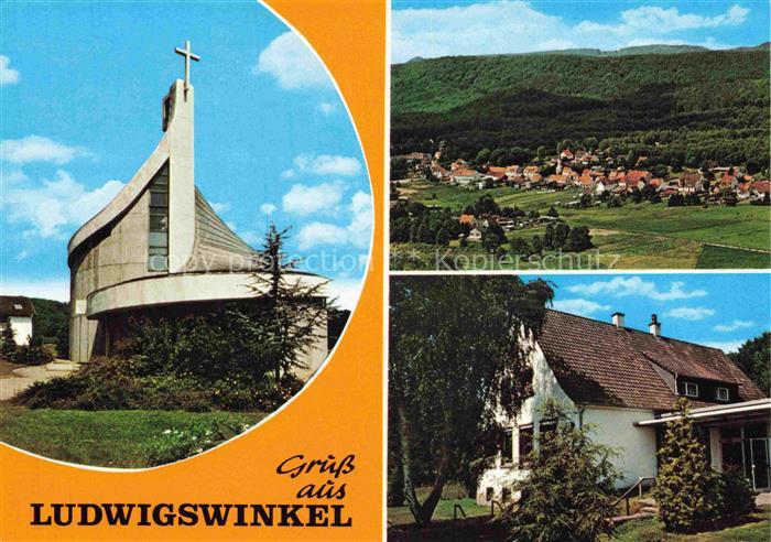 Ludwigswinkel Rheinland-Pfalz Kath Kirche Panorama Schullandheim