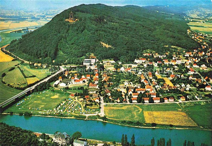PORTA WESTFALICA NRW Kaiser Wilhelm Denkmal auf dem Wittekindsberg Fliegeraufnah