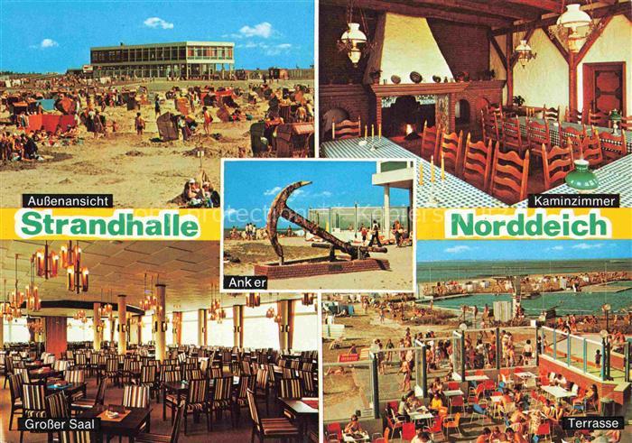 Norddeich  Norden Nordseebad Niedersachsen Strandhalle Anker Grosser Saal Terras