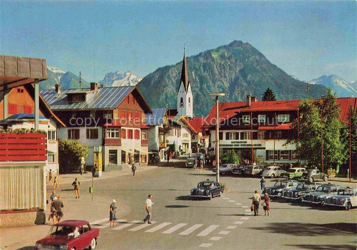 OBERSTDORF Bayern Bahnhofplatz Kirche Kratzer