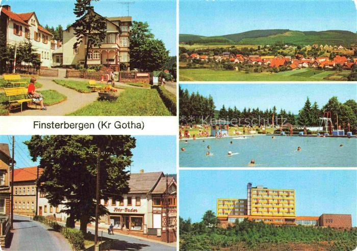 Finsterbergen Bad Gotha Thueringen VdN Kurheim Theo Neubauer Denkmalplatz Panora