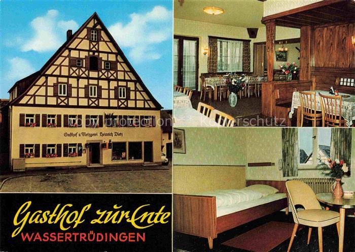 Wassertruedingen Ansbach Bayern Gasthof zur Ente Gaststube Gaestezimmer