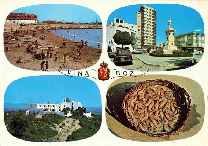 Vinaros Costa del Azahar Valenciana ES Playa plaza toros Monumento Costa y Borra