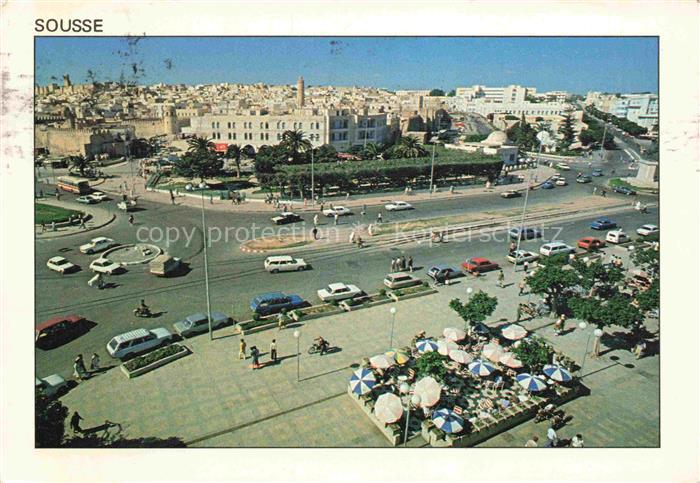 SOUssE  Tunesie Vue generale sur la place Farhat Hached