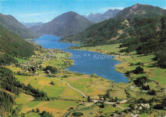 Weissensee Kaernten AT Fliegeraufnahme
