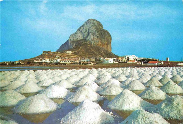 Ifach Parque natural del penon de Ifach Alicante ES The rock and salinas