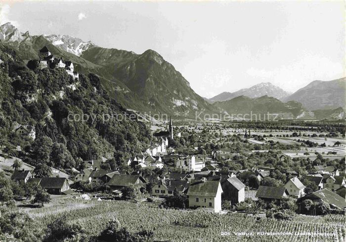 Vaduz Liechtenstein FL Panorama