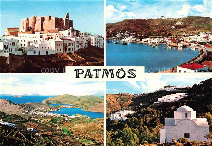 Patmos Sporaden Dodekanes Greece Festung Panorama Kirche