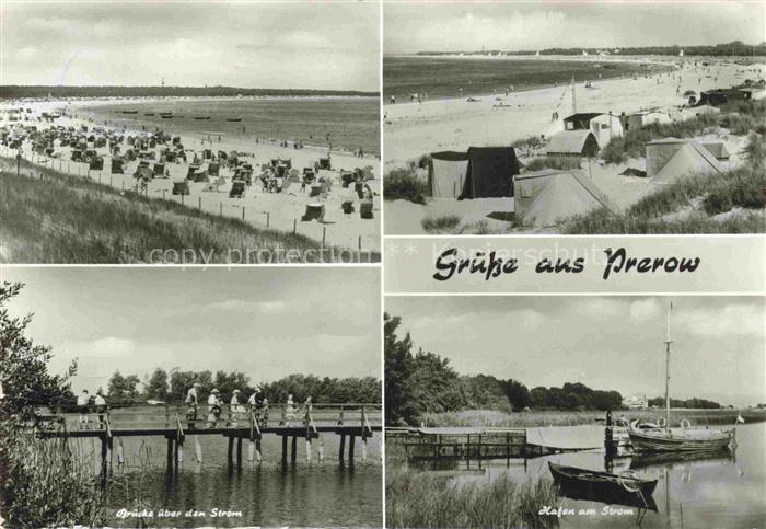 Prerow  Ostseebad Darss Mecklenburg-Vorpommern Strandpartien Bruecke ueber den S