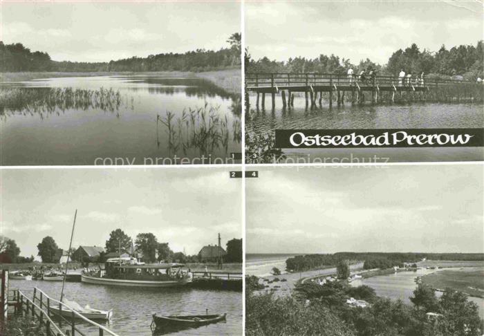 Prerow  Ostseebad Darss Mecklenburg-Vorpommern Am Prerowstrom Hafen Bruecke zum