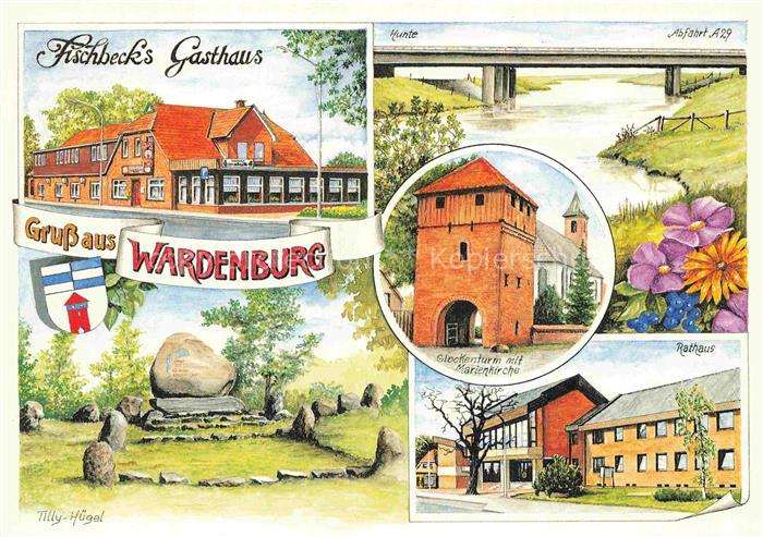 Wardenburg Oldenburg Niedersachsen Fischbecks Gasthaus Tilly Huegel Glockenturm