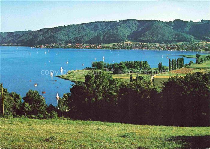 Bodman-Ludwigshafen Bodensee mit Schloss Frauenberg und Ruine Altbodman