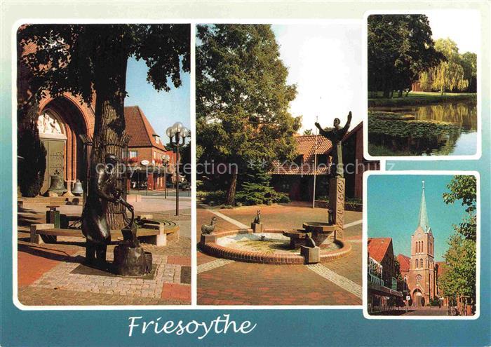 Friesoythe Cloppenburg Niedersachsen Sensenschmied Franziskusbrunnen Stadtpark S