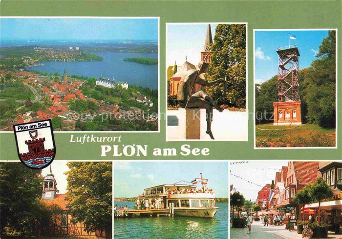 Ploen am See Schleswig-Holstein Fliegeraufnahme Aussichtsturm Kirche Fahrgastsch