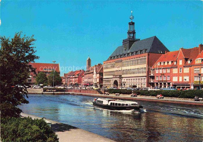 EMDEN  Ostfriesland Am Delft mit Rathaus