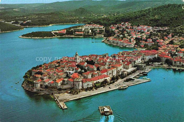 Korcula Curzola Croatia Fliegeraufnahme