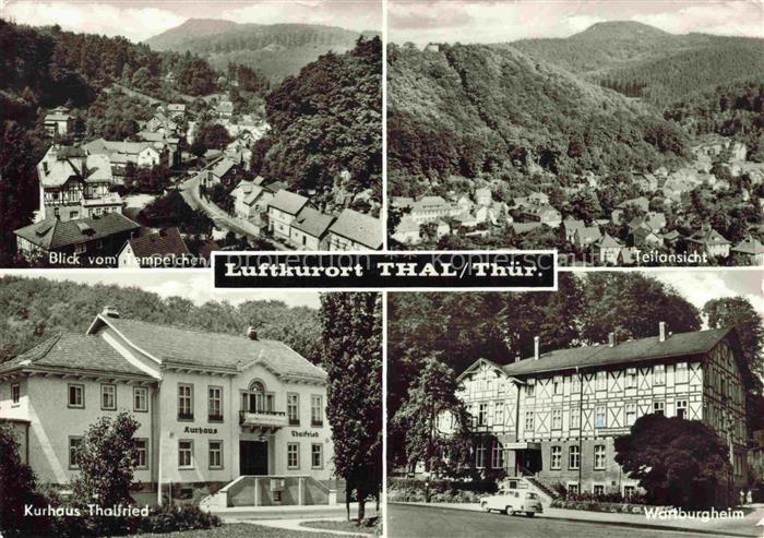 Thal Thueringen Ruhla Thueringen Blick vom Tempelchen Panorama Kurhaus Thalfried