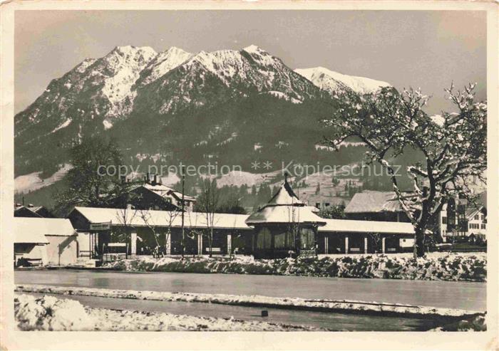 OBERSTDORF Bayern Kurplatz mit Blick zum Rubihorn