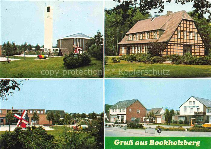 Bookholzberg Ganderkesee Niedersachsen Turm Fachwerkhaus Schule Ortspartie