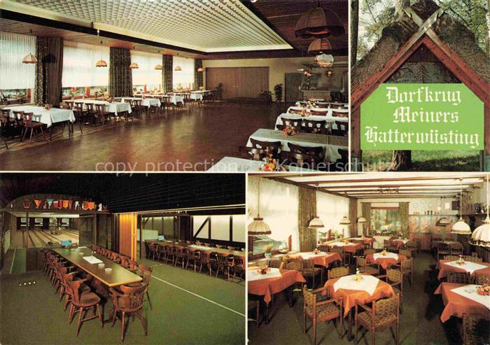 Hatterwuesting Hatten Oldenburg Niedersachsen Dorfkrug Meiners Speisesaal Kegelb