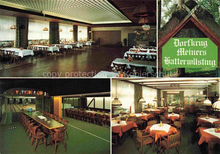 Hatterwuesting Hatten Oldenburg Niedersachsen Dorfkrug Meiners Festsaal Kegelbah