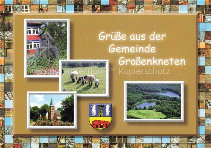 Grossenkneten Oldenburg Skulptur Kirche Schafe Seepartie