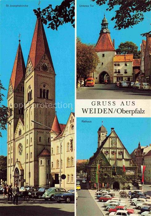 Weiden  Oberpfalz Bayern St Josephskirche Unteres Tor Rathaus