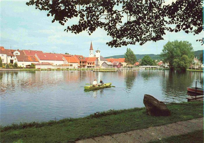 Schoensee Oberpfalz Schwandorf Bayern Panorama Bootspartie