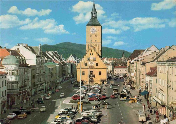 Deggendorf Donau Stadtplatz mit Rathaus