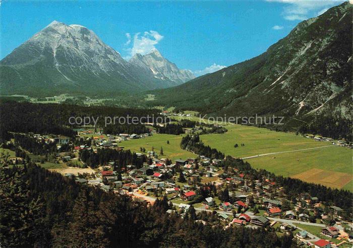 Weidach Leutasch Innsbruck Tirol AT mit Hohe Munde und Hochplattig