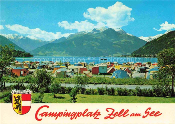 ZELL AM SEE Pinzgau-Pongau AT Campingplatz mit Hohen Tauern und Kitzsteinhorn