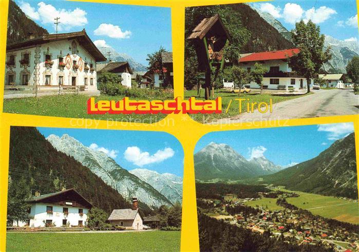 Leutaschtal Tirol AT Gasthaeuser Weidach Gasse Panorama