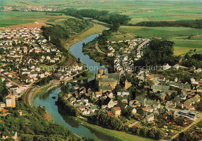 Runkel Lahn Limburg-Weilburg Hessen Fliegeraufnahme
