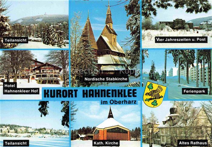 Hahnenklee-Bockswiese Harz Teil Ansicht Hotel Hahnenkleer Hof Nordische Stabkirc