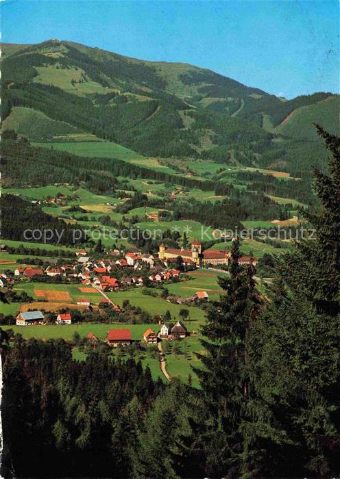 Seckau Steiermark AT Markt und Benediktinerabtei gegen Hochalm