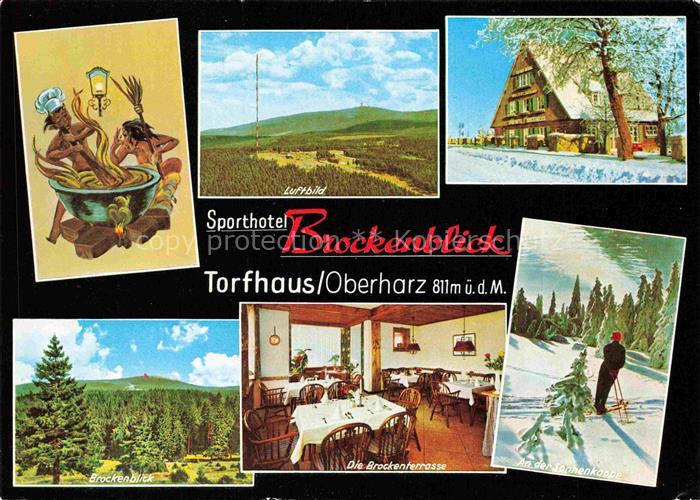 Torfhaus Altenau Harz Niedersachsen Sporthotel Brockenblick Fliegeraufnahme Pano