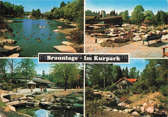 Braunlage Harz Niedersachsen Im Kurpark Kurparksee