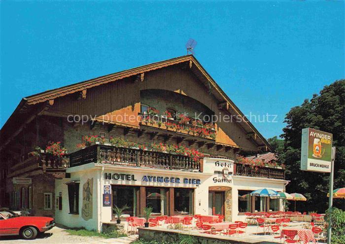 Muehltal Weyarn Mangfalltal Bayern Hotel Gasthof Bruckmuehle Terrasse