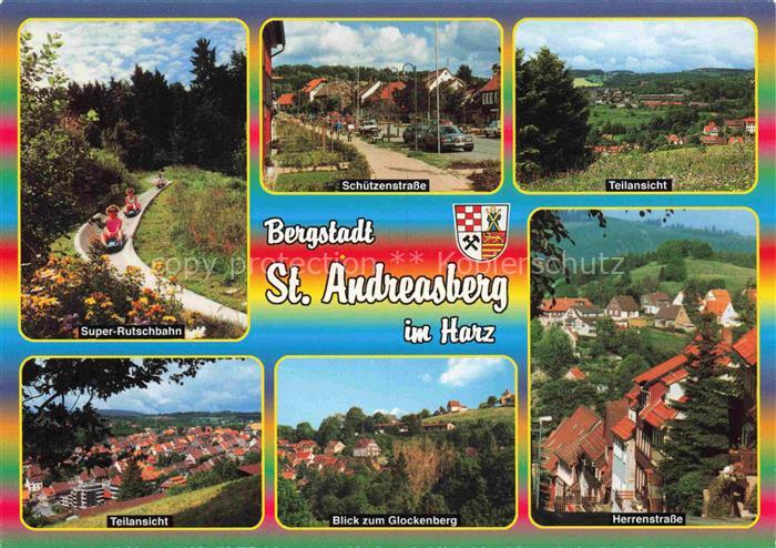 St Andreasberg Harz Niedersachsen Super Rutschbahn Schuetzenstrasse Teil Ansicht