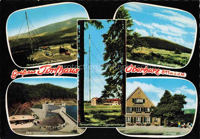 Torfhaus Altenau Harz Niedersachsen Fernsehsender auf dem Brocken Okertalsperre,