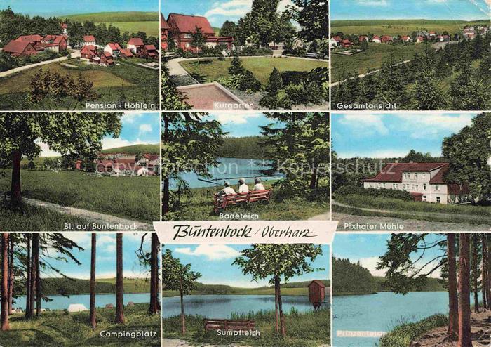 Buntenbock Oberharz Goslar Niedersachsen Pension Hoehlein Kurgarten, Panorama Bl