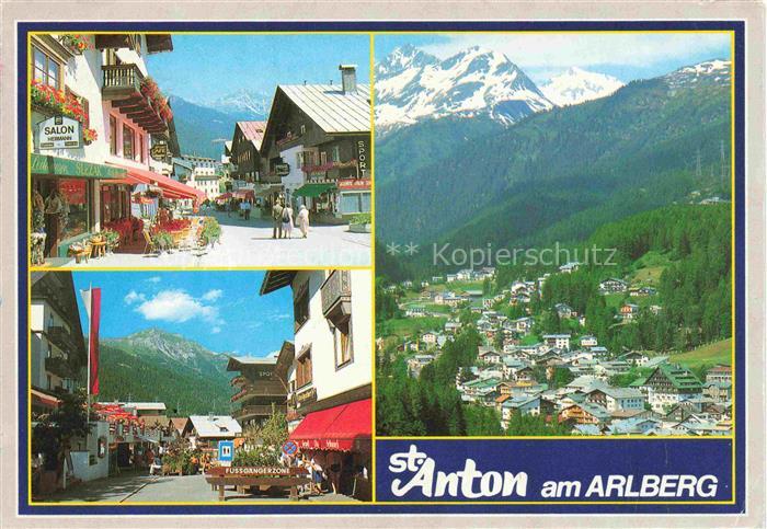 St Anton Arlberg Tirol AT Dorfpartien Panorama