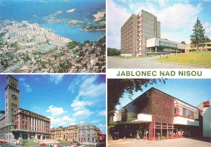 JABLONEC  NAD NISOU Gablonz Neisse CZ Fliegeraufnahme Latecky pohled Hotel Zlaty