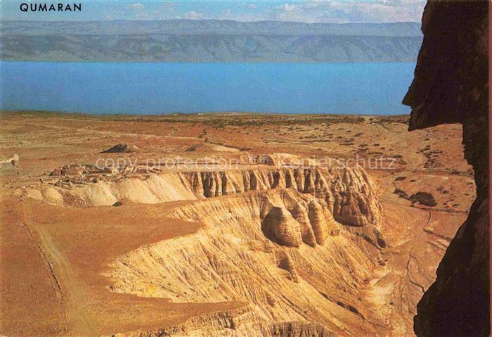 Qumran Qumaran Israel Fliegeraufnahme The Excavations view of the Dead Sea