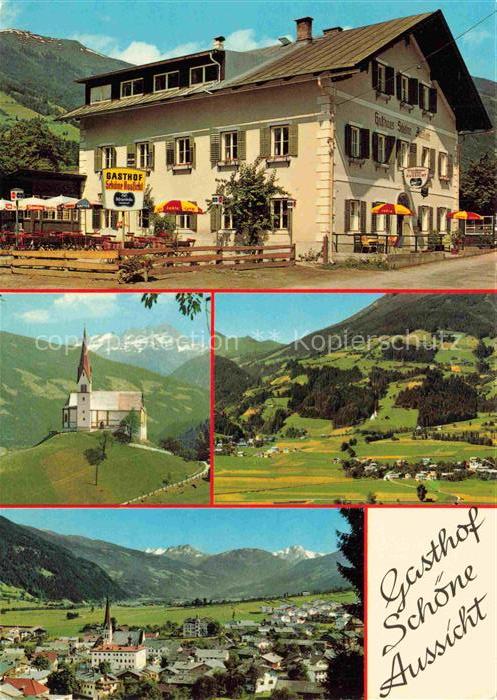 Fuegen Zillertal Tirol AT Gasthof Pension Schoene Aussicht Kirche Panorama