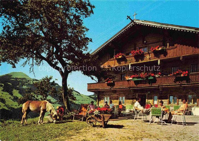 Westendorf  Brixental Tirol AT Jausenstation Ziepelhof Terrasse