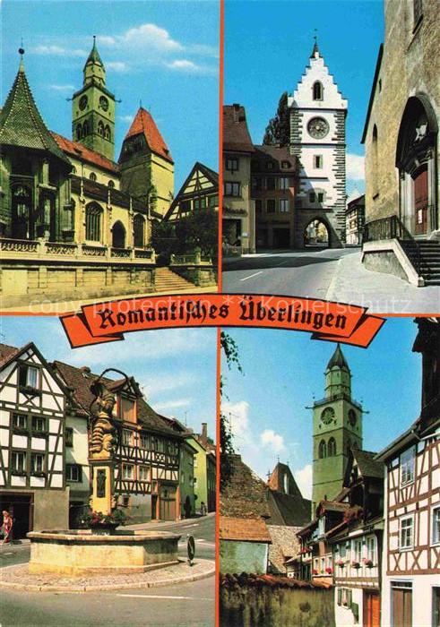 ueberlingen Bodensee BW St Nikolaus Muenster Franziskanertor Altstadtpartie Am S