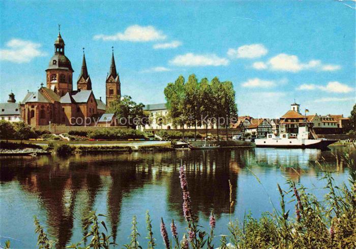 Seligenstadt Offenbach Hessen An der Mainfaehre Kirche