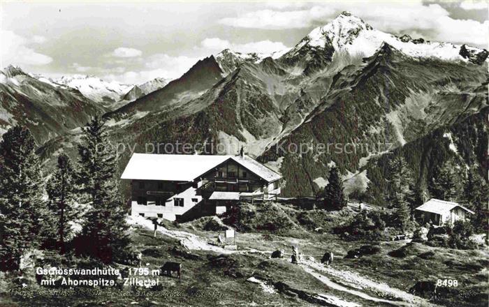 Mayrhofen Zillertal Tirol AT Gerloswandhuette Ahornspitze Berghuette Berglandsch